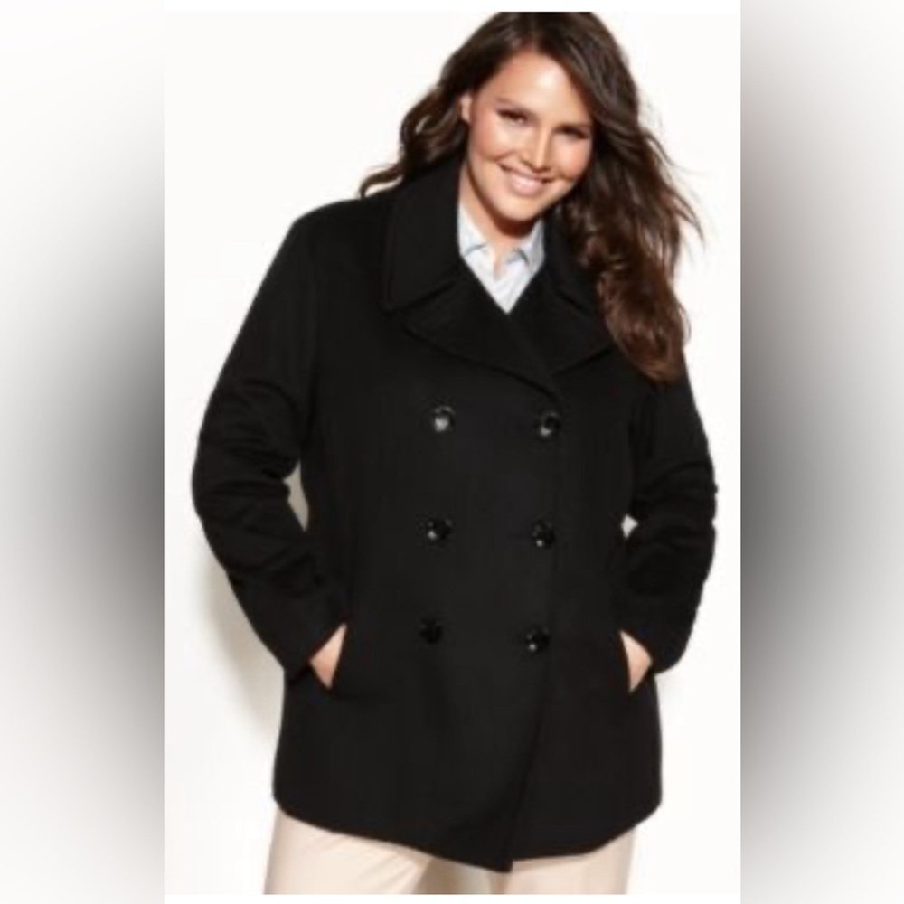 Jessica London Wool Blend Peacoat Size 14